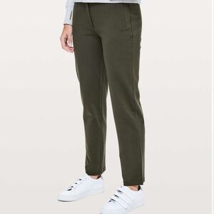 Lululemon On The Move Pant Ponte Dark Olive Size 6